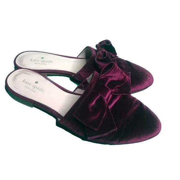 kate spade Shoes - Sale🔥Kate spade | burgundy velour point toe slide